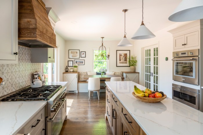 Farmhouse kitchen modern kitchens decor grey flooring choose board interior inspired popsugar