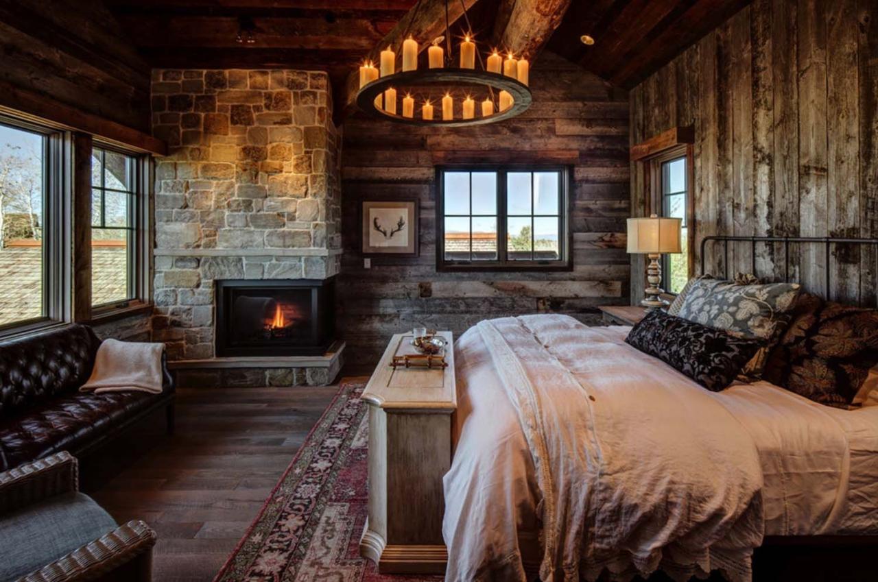 Rustic Luxury: High-End Cabin-Inspired Bedroom Design
