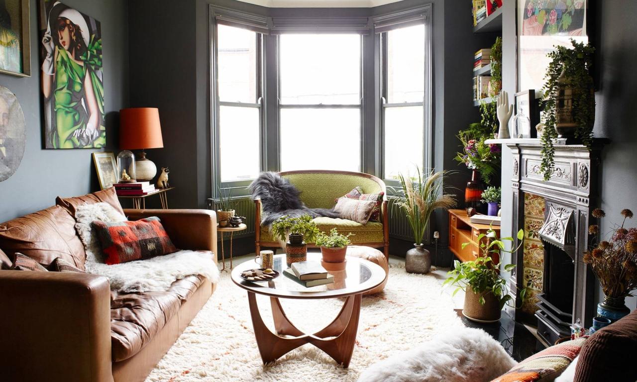 Retro Eclectic: Blend of Old and New Living Room Design Ideas
