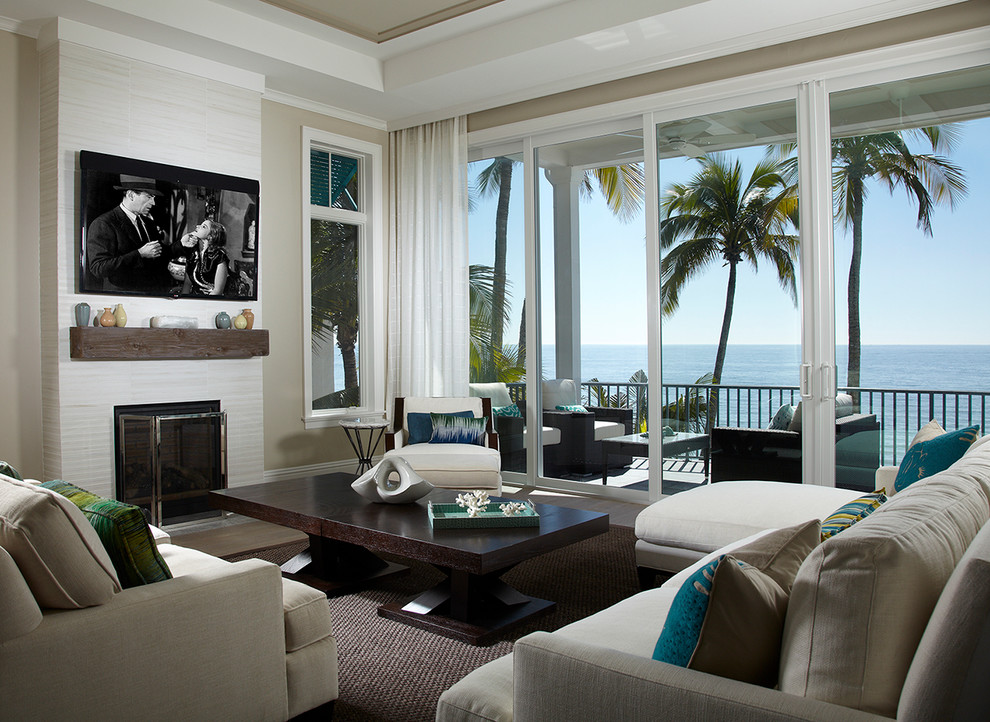 Living room beach style themed interior coolest