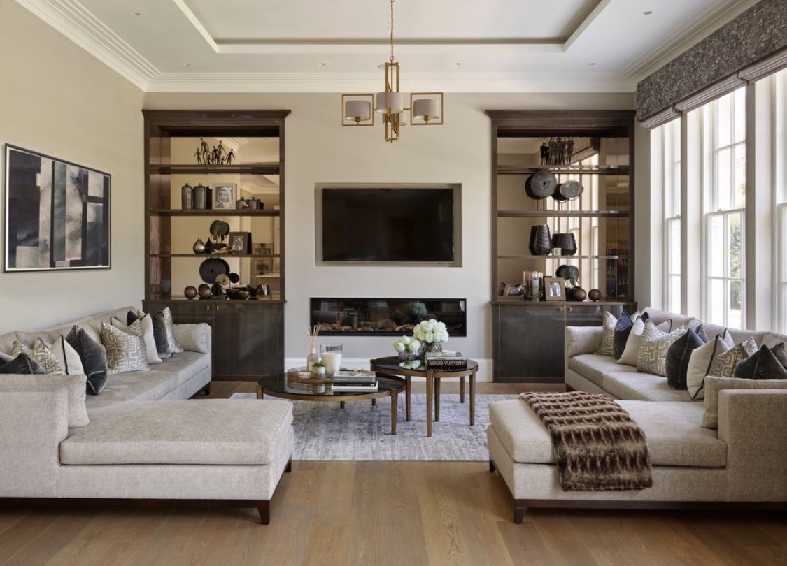 Brown And Beige Living Room