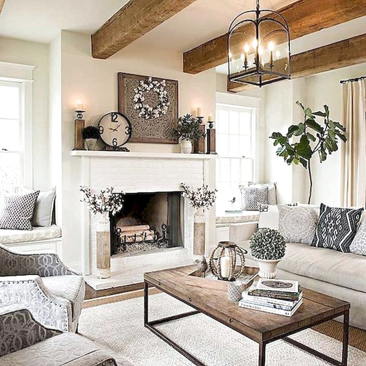 Modern Farmhouse Living Room Design Ideas for Rustic Elegance