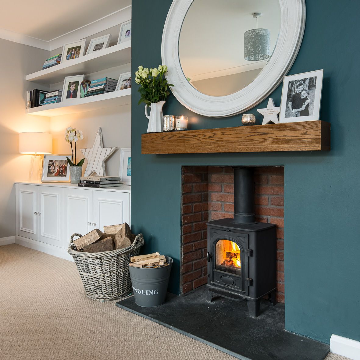 Chimney breast tiled contemporary