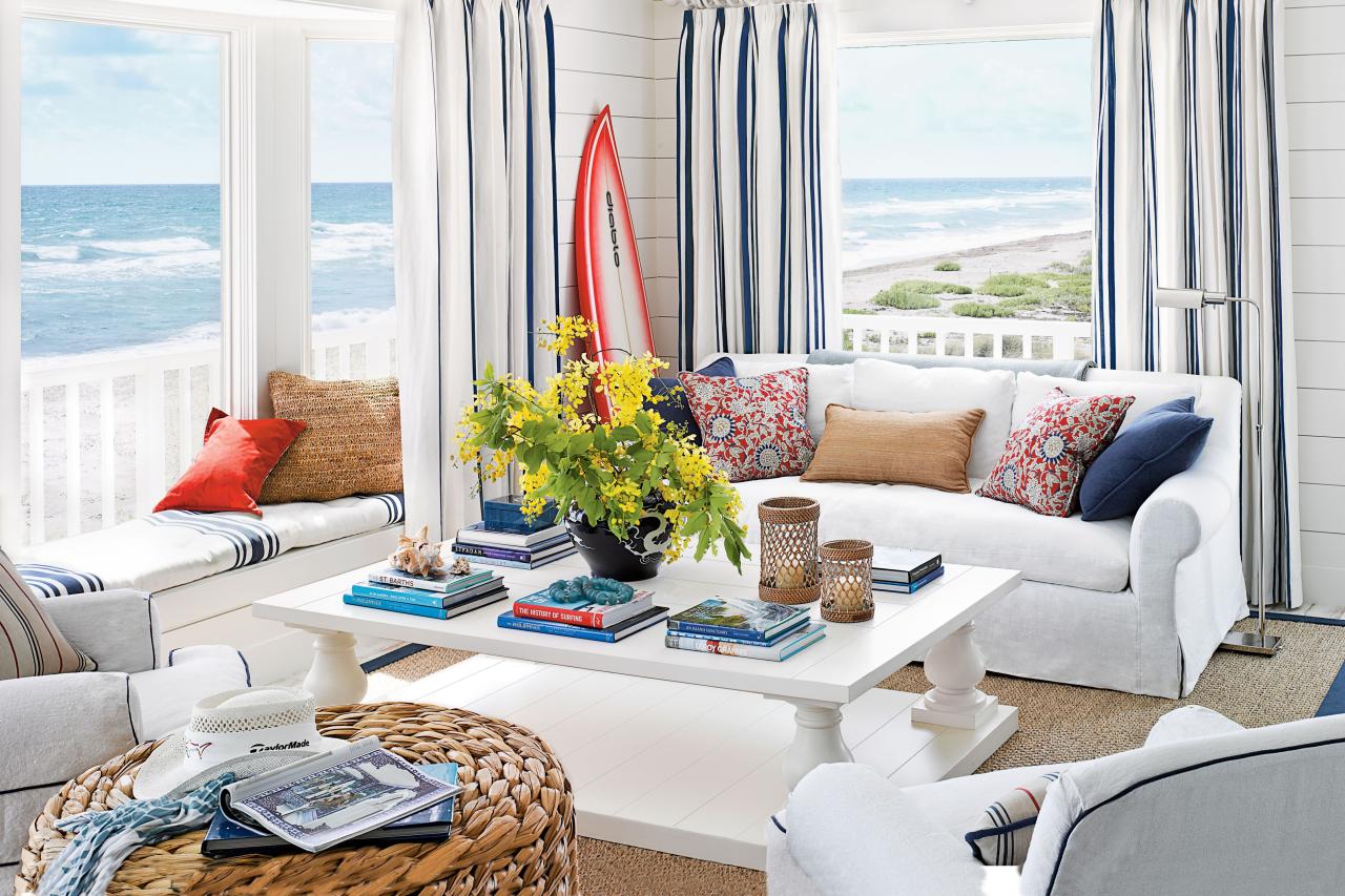 Beach living house room rooms beautiful interior scavullo barbara thespruce butler armsden relaxing houses architects open