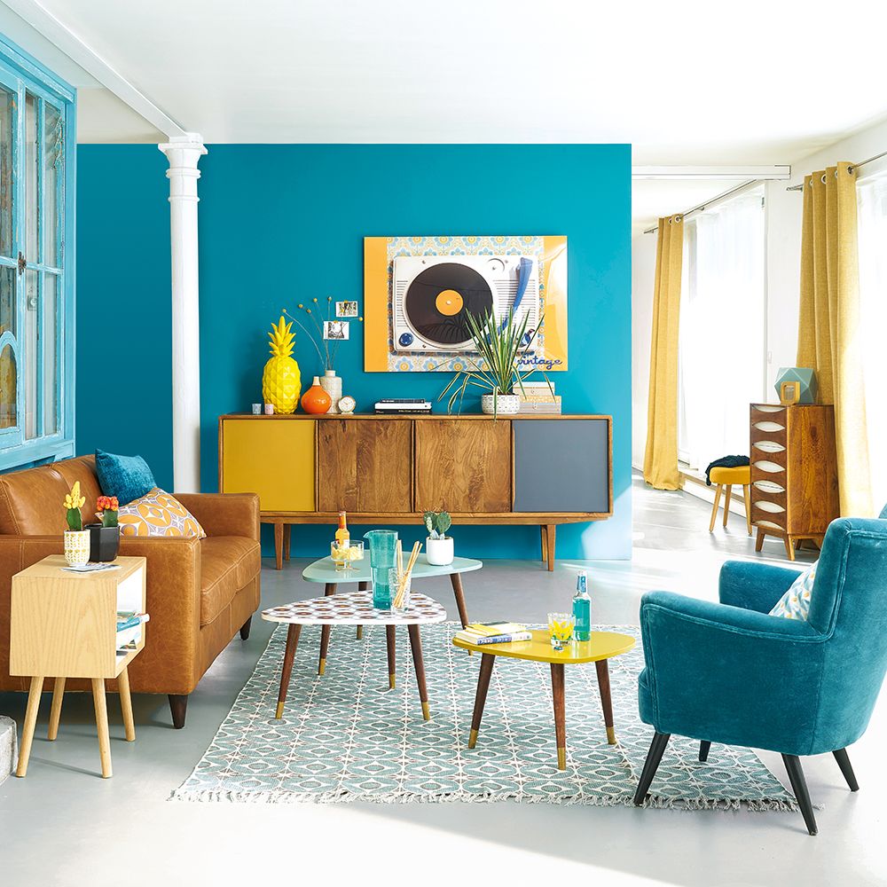 Retro Modernism: Blend of Vintage and Contemporary Living Room Design Ideas