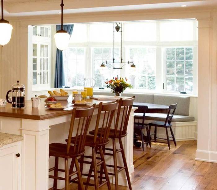 Kitchen nook breakfast dining small area corner banquette table webb beth shaped modern seating eat style interiors nooks items freestanding