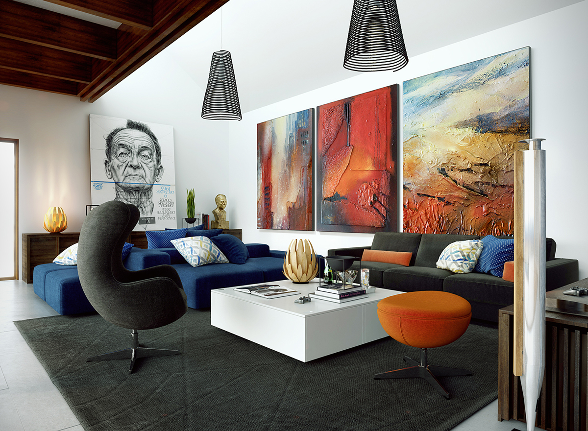 Artsy Abode: Creative Living Room Design Ideas for Artists