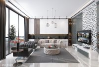 Luxury living room modern interior luxurious mansion