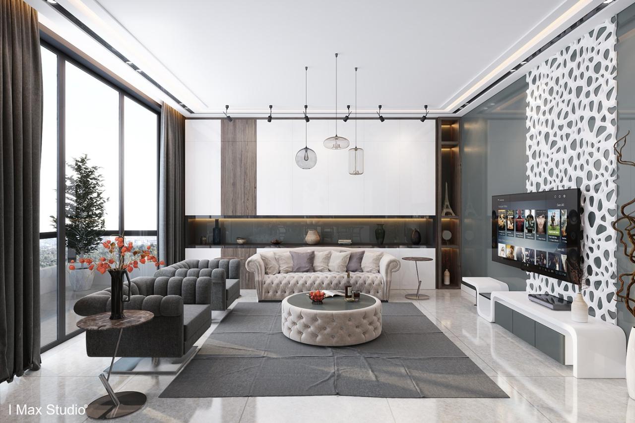 Luxury living room modern interior luxurious mansion