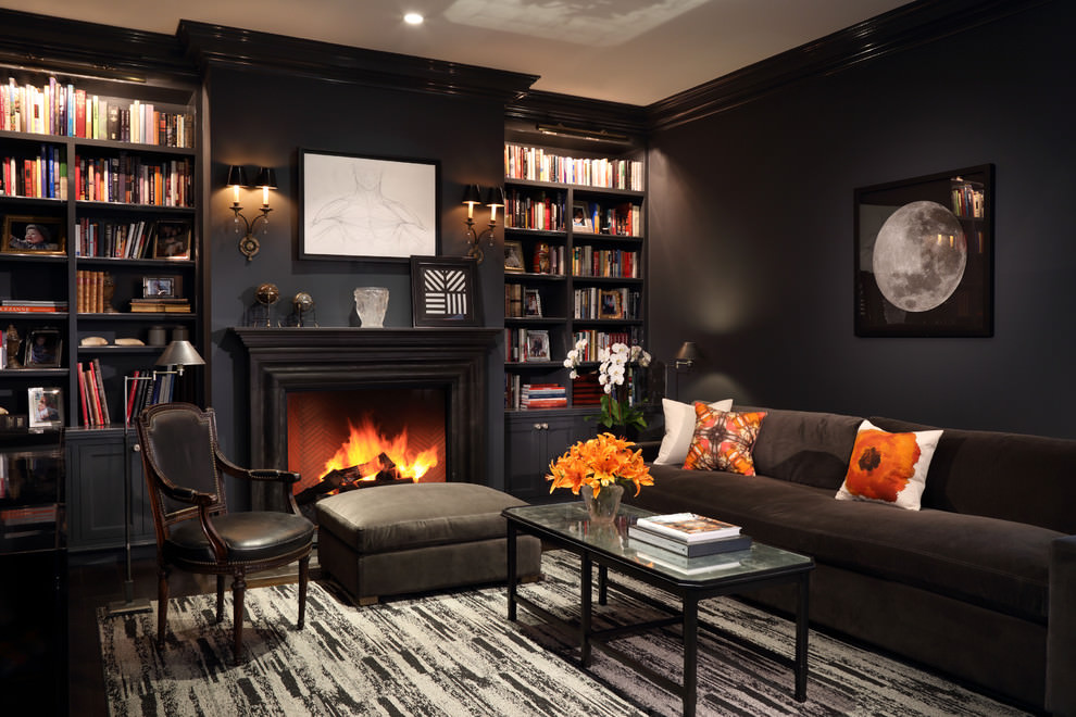 Black Wall Living Room Ideas
