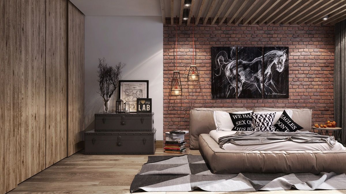 Urban loft bedroom modern designing decor