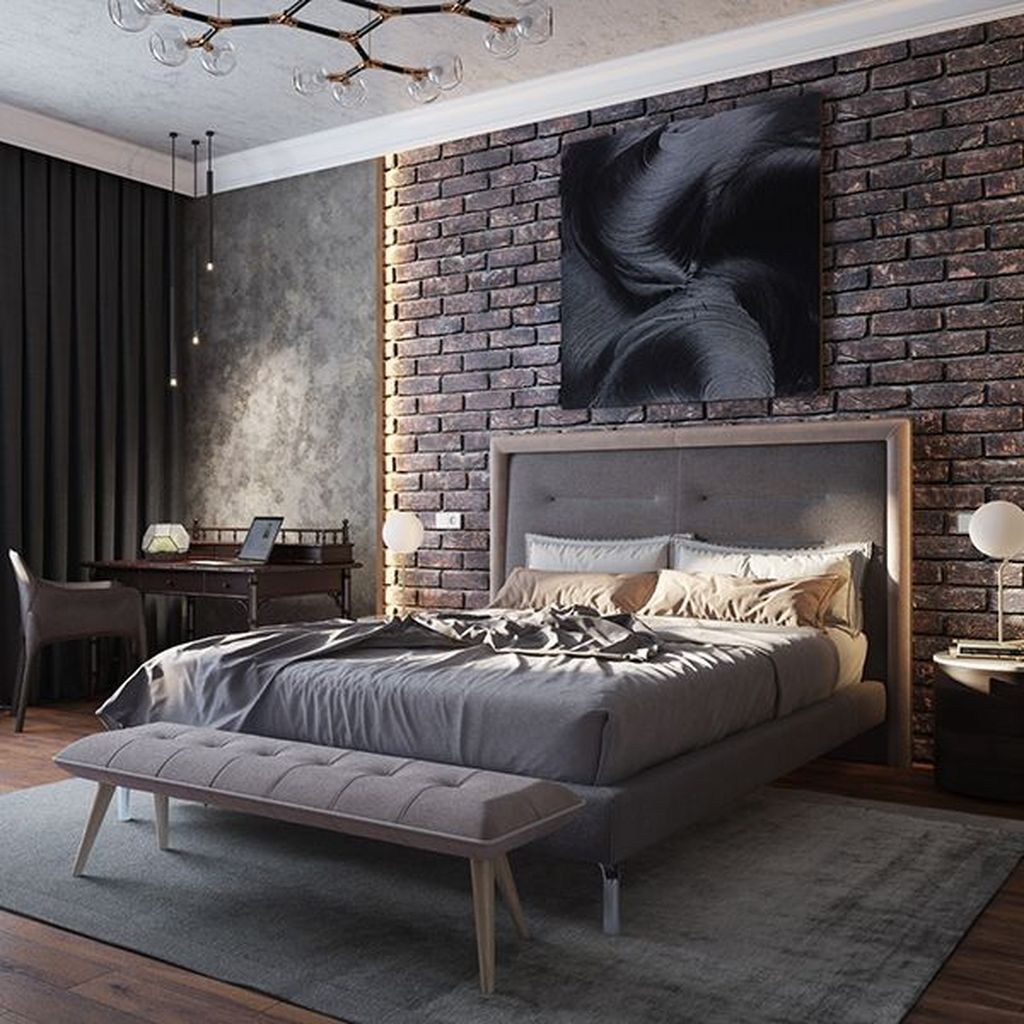 Industrial style bedroom apartment sophisticated bed interior inspired modern room bedrooms loft glass gray decor grey library luxury master utility