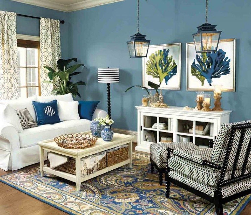 Living room navy blue rooms decor cream choose board traditional