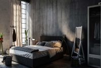 Bedroom urban wall modern decor style men industrial chic minimalist cool grey amazing idea wallpaper decorated touches even interior room