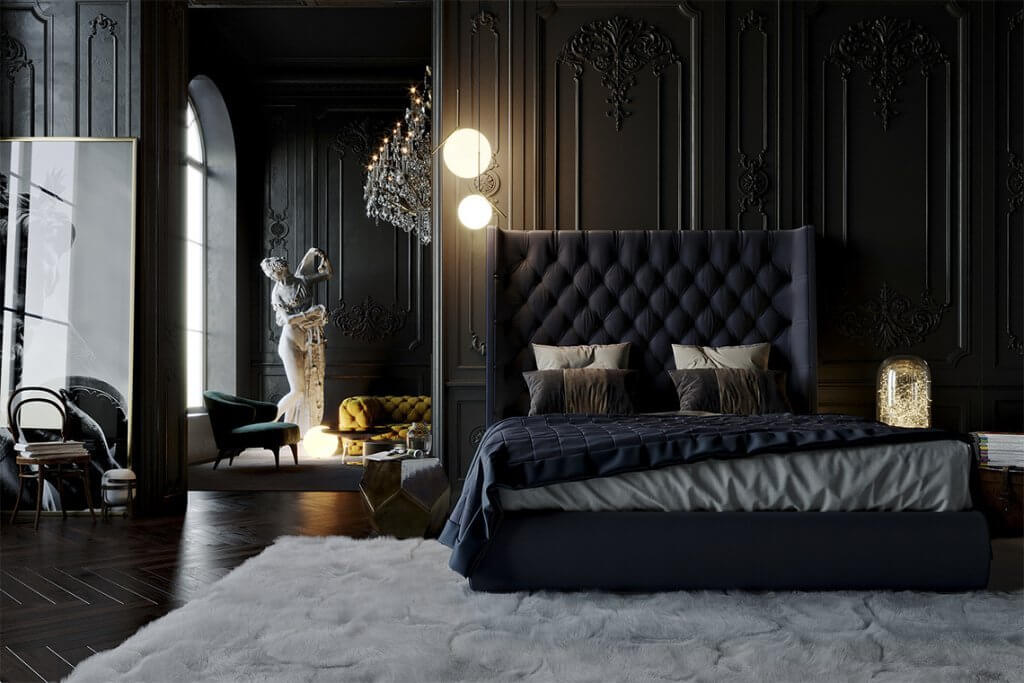 Minimalist masculine bedroom modern elegant decor bedrooms