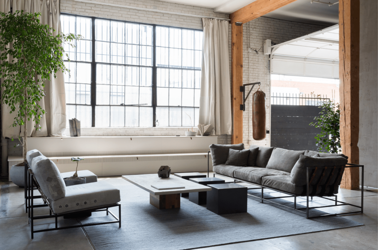 Industrial Style Living Room Design Ideas with Urban Flair