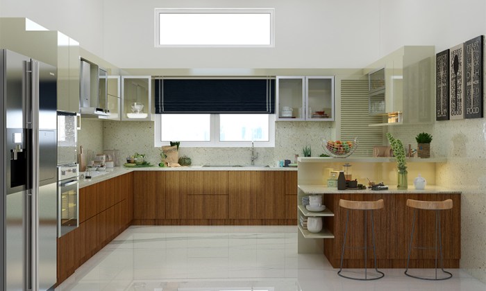 Kitchen cabinets green glossy modular designs modern room small interior indian cabinet wardrobe furniture livspace door decor