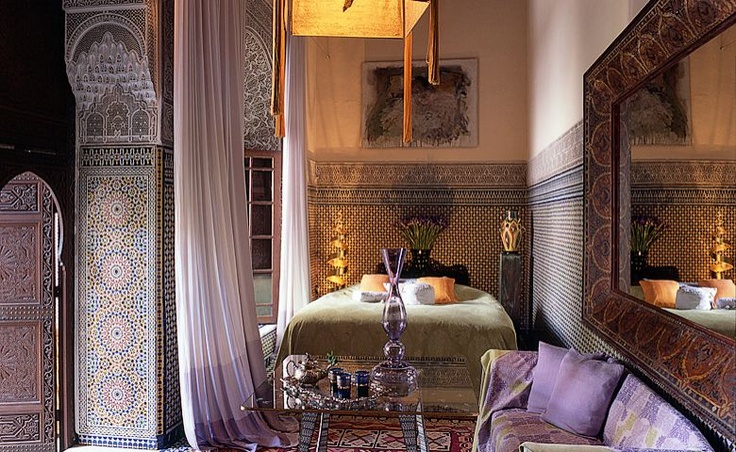 Moroccan bedroom blue arabian decor room designs purple bedrooms nights bed pink style themed interior mysterious decorating colorful color teal