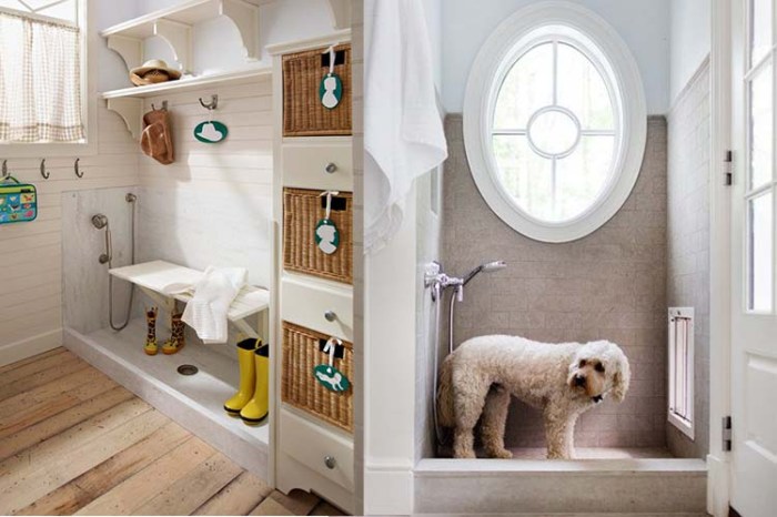 Dog bed built room mudroom pet rooms house cabinets beds friendly taupe living mud designs decorating nooks space cabinet laundry