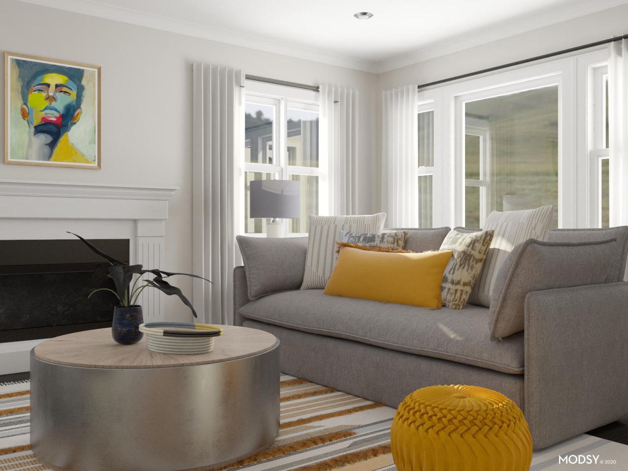 Grey And Mustard Living Room Ideas